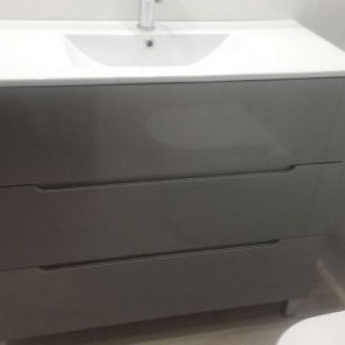 Mueble de baño LACADO GRIS METAL